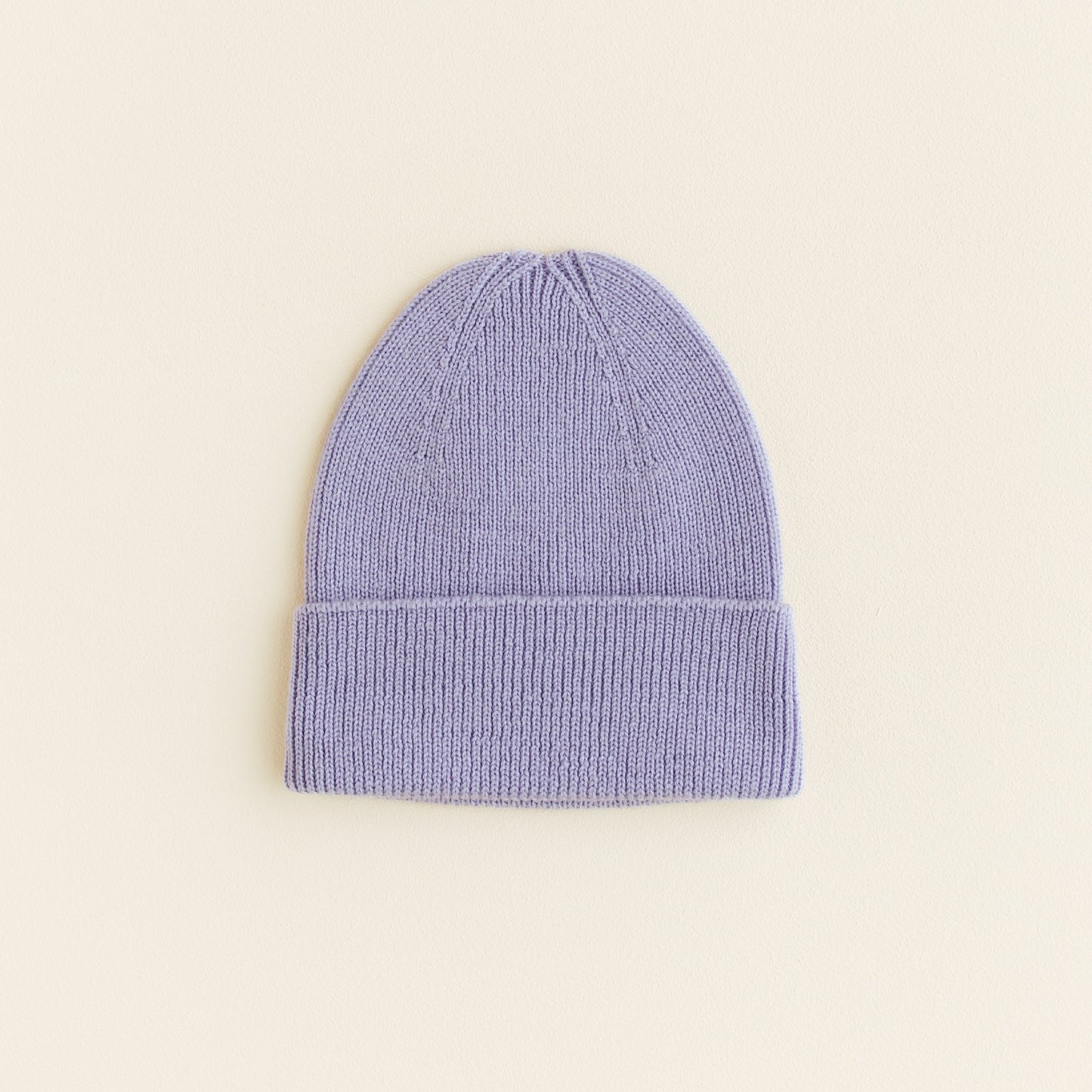 Hvid Beanie Fonzie Newborn Lilac