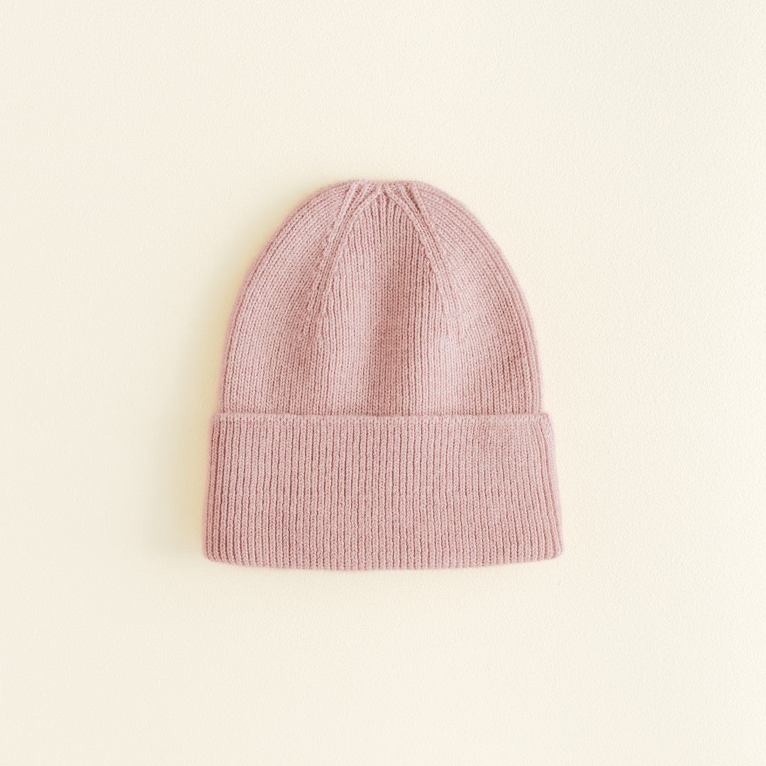 Hvid Beanie Fonzie Newborn Powder