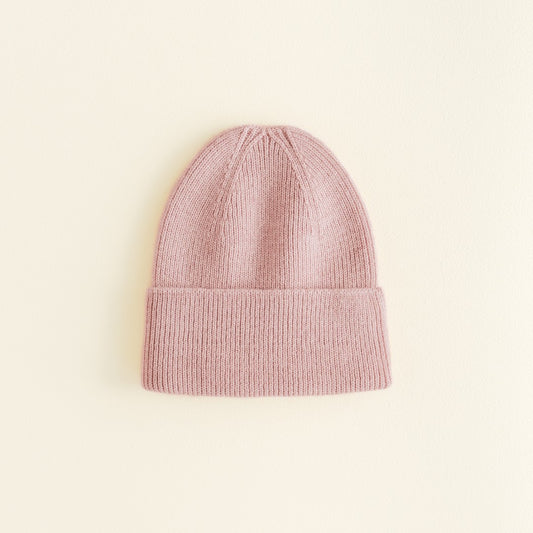 Hvid Beanie Fonzie Newborn Powder