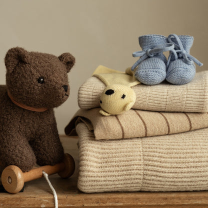 Hvid Babyslofjes Light Blue