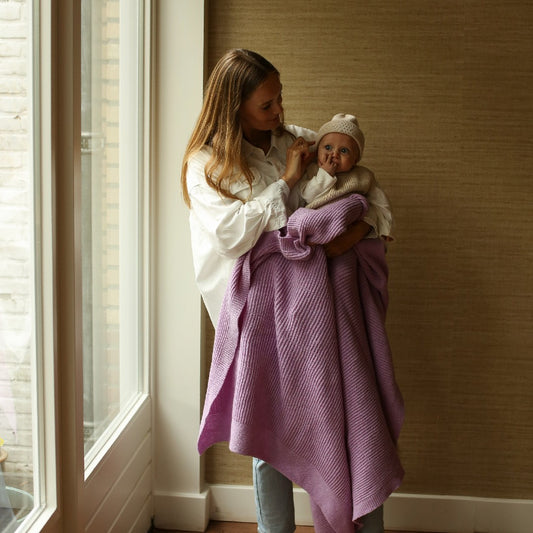Hvid Deken Gaston Lavender 100x140cm