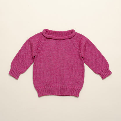 Hvid Sweater Georgette Fuchsia