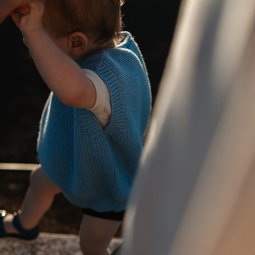 Hvid Vest Harvey Light Blue Kids