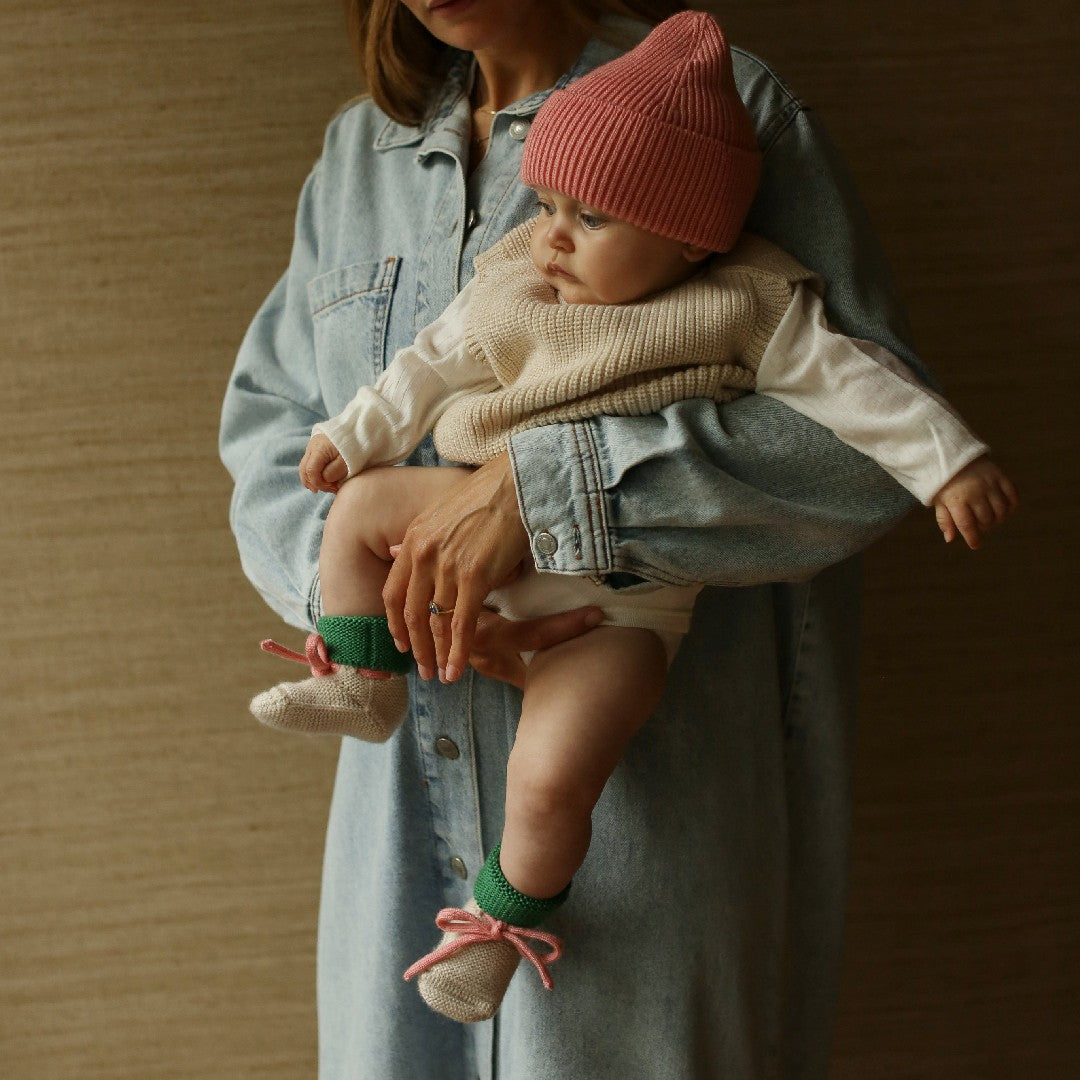 Hvid Babyslofjes Cream Grass