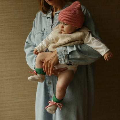 Hvid Babyslofjes Cream Grass