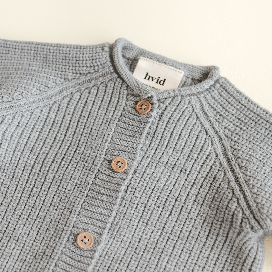 Hvid Cardigan Inga Grey Melange