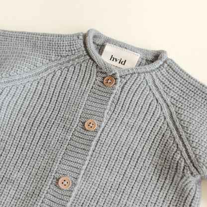 Hvid Cardigan Inga Grey Melange