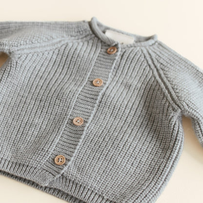 Hvid Cardigan Inga Grey Melange