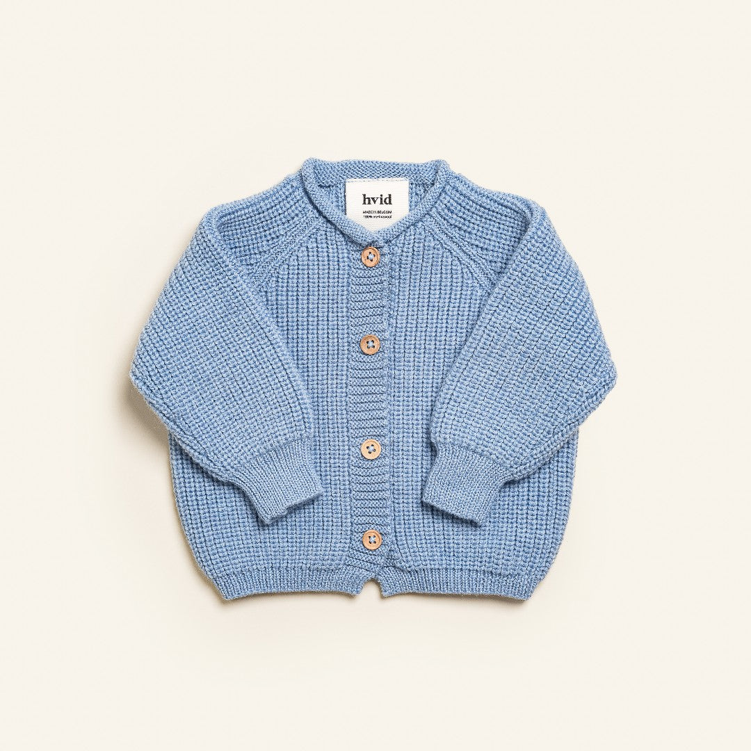 Hvid Cardigan Inga Light Blue