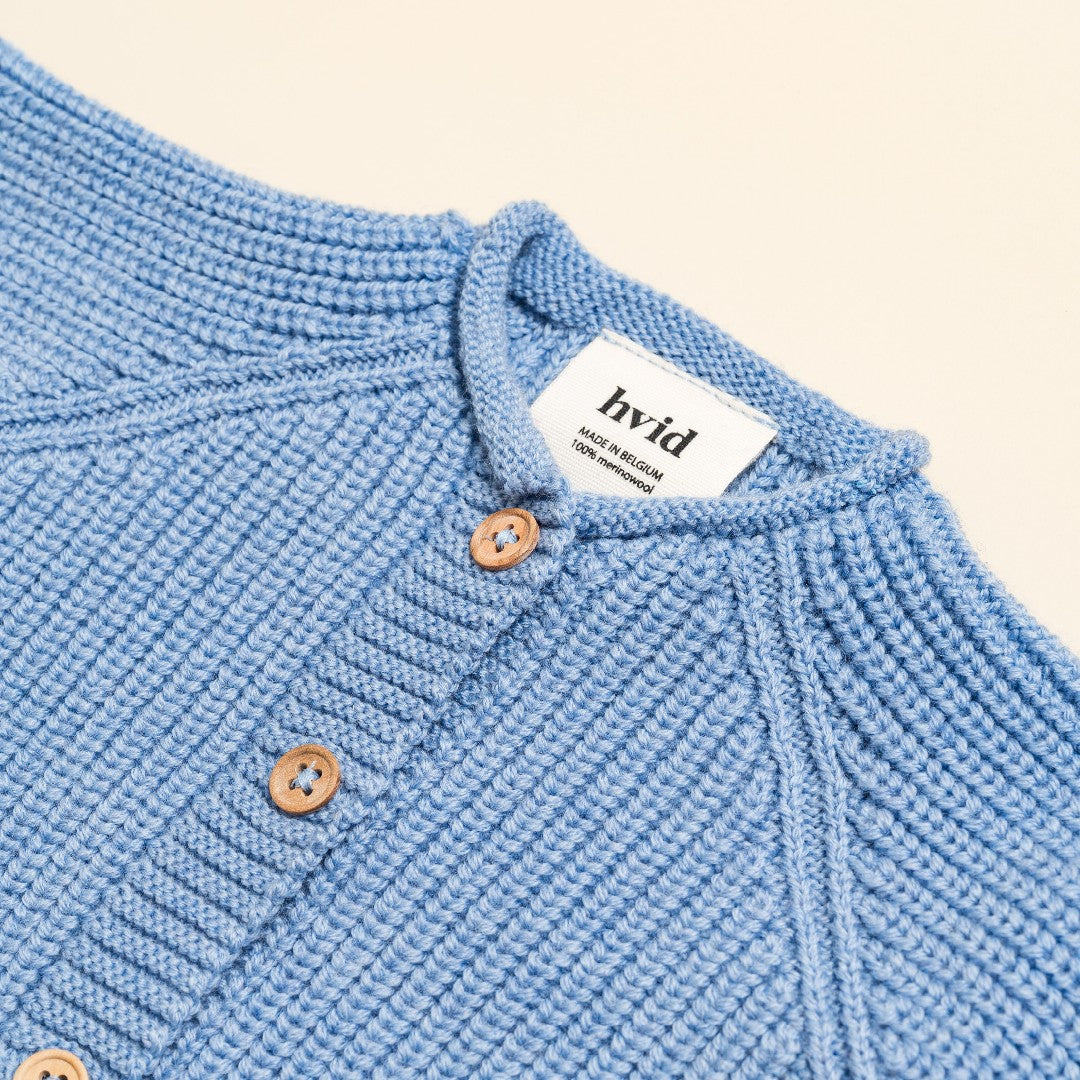 Hvid Cardigan Inga Light Blue