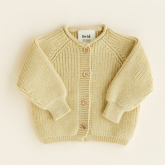 Hvid Cardigan Inga Light Yellow