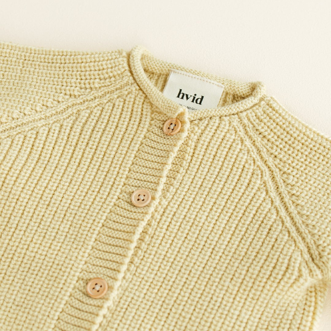 Hvid Cardigan Inga Light Yellow