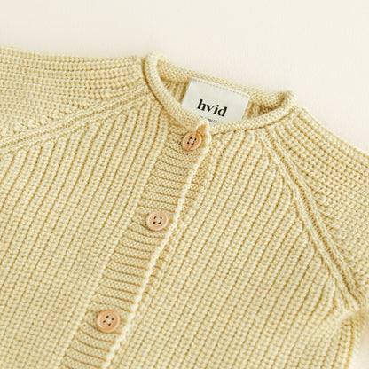 Hvid Cardigan Inga Light Yellow