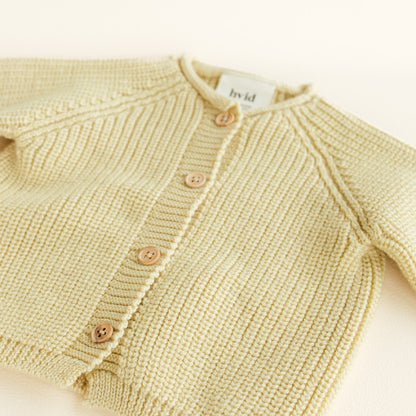 Hvid Cardigan Inga Light Yellow