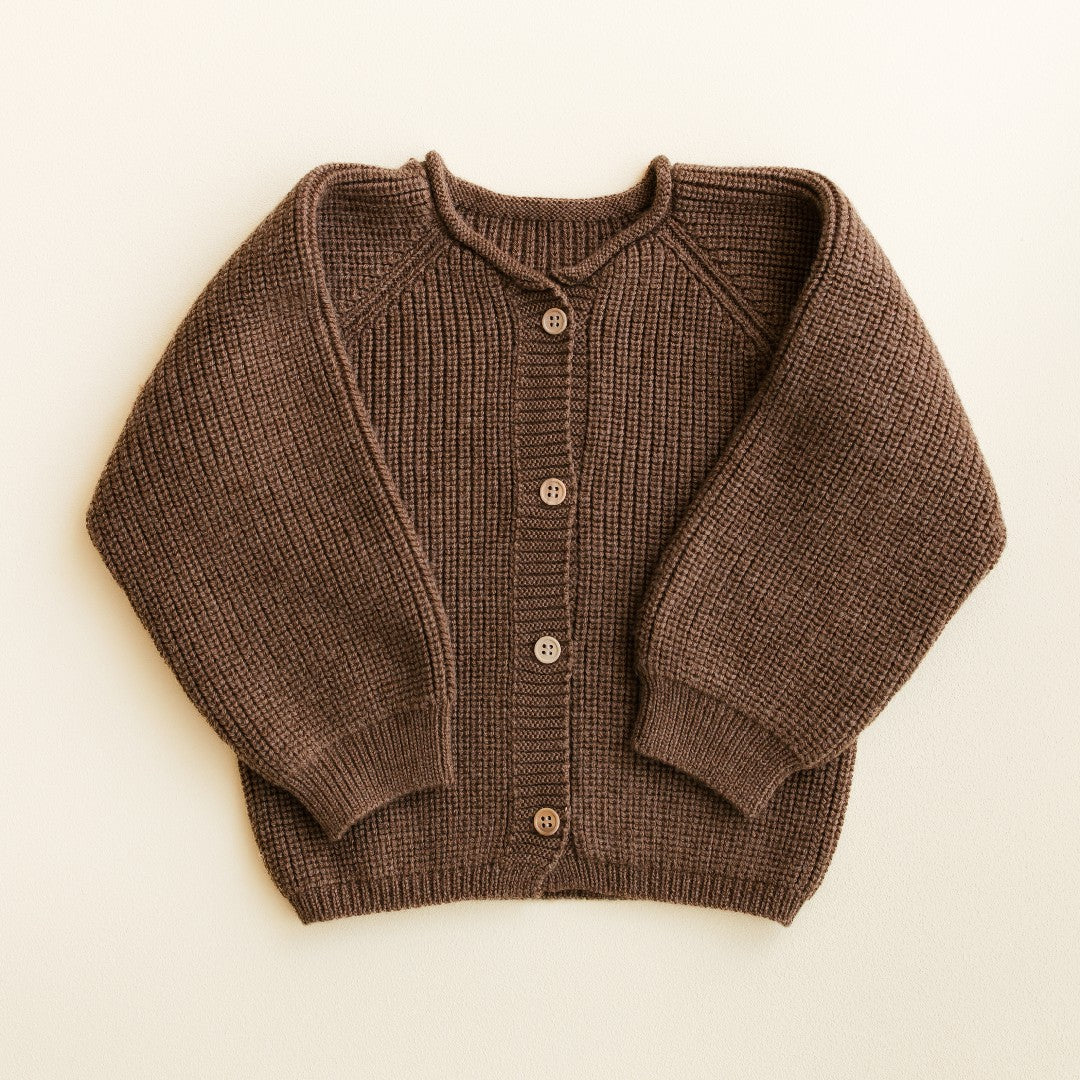 Hvid Cardigan Inga Mocha