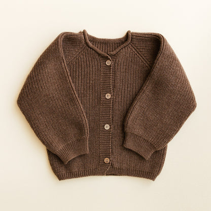 Hvid Cardigan Inga Mocha