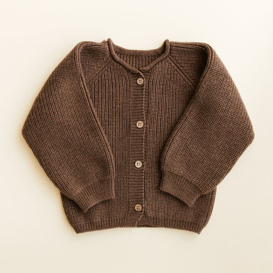 Hvid Cardigan Inga Mocha