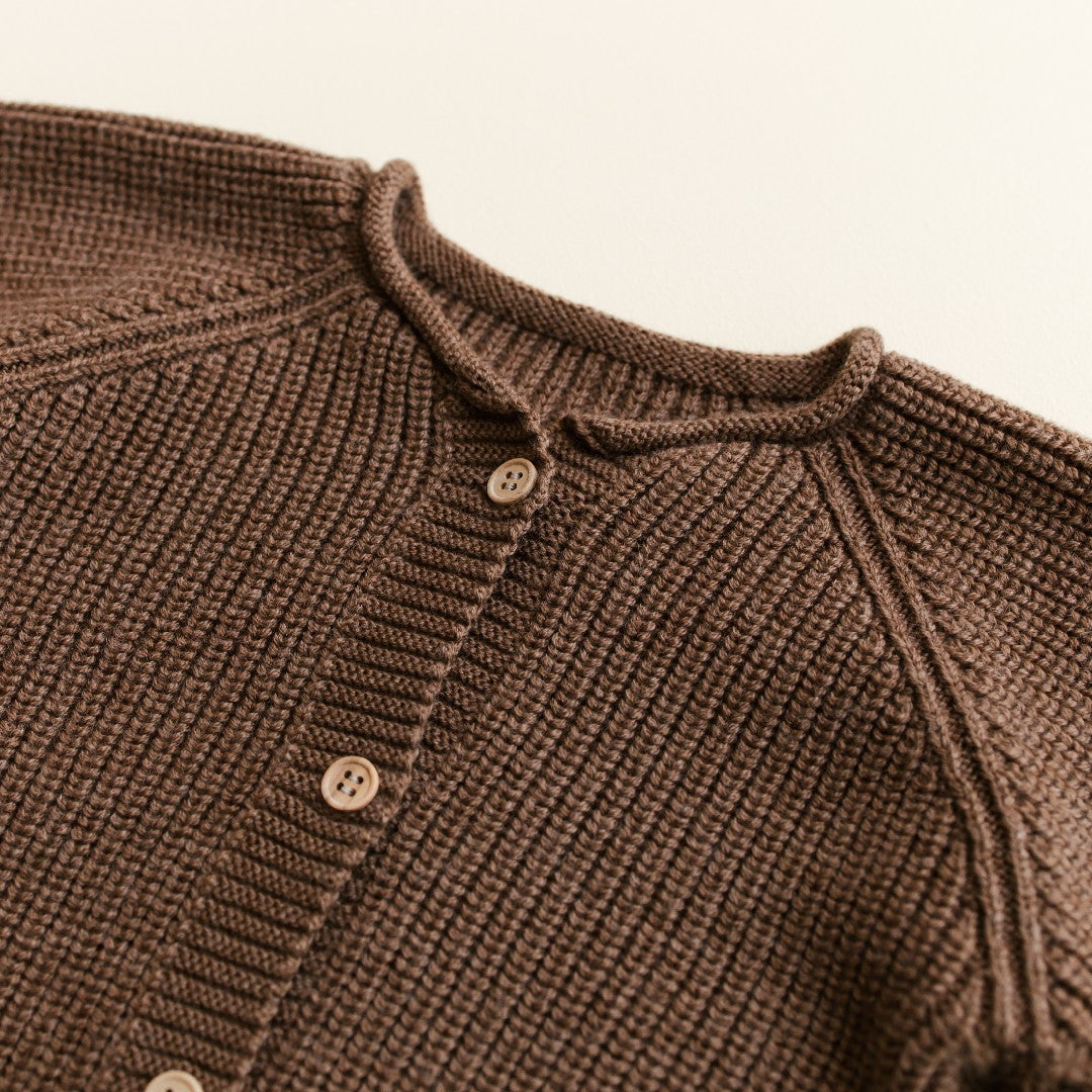 Hvid Cardigan Inga Mocha