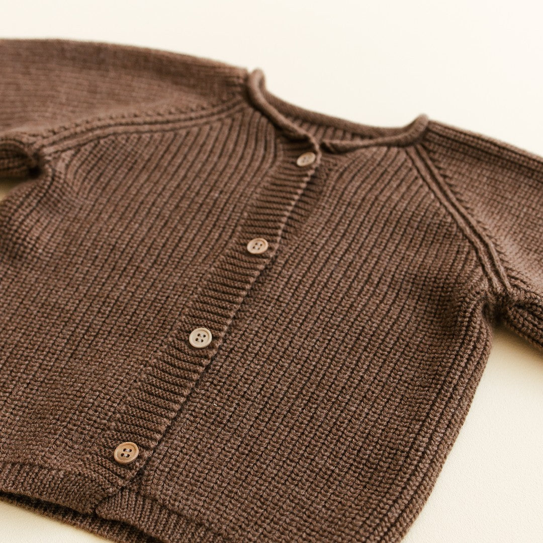Hvid Cardigan Inga Mocha