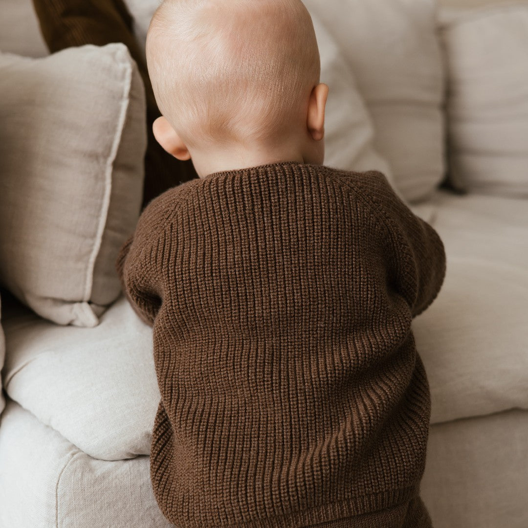 Hvid Cardigan Inga Mocha