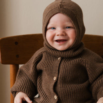 Hvid Cardigan Inga Mocha