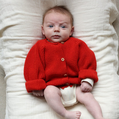 Hvid Cardigan Inga Red