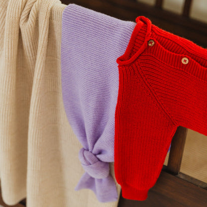 Hvid Cardigan Inga Red