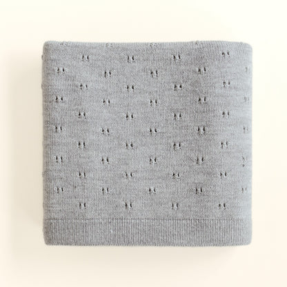 Hvid Deken Bibi Grey Melange 70x95cm