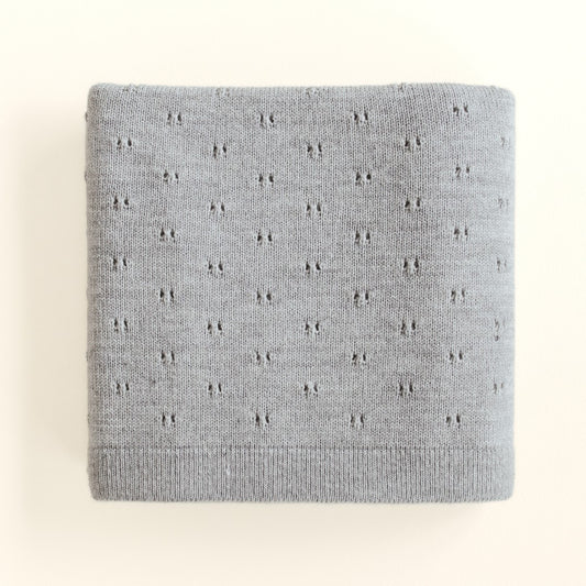 Hvid Deken Bibi Grey Melange 70x95cm