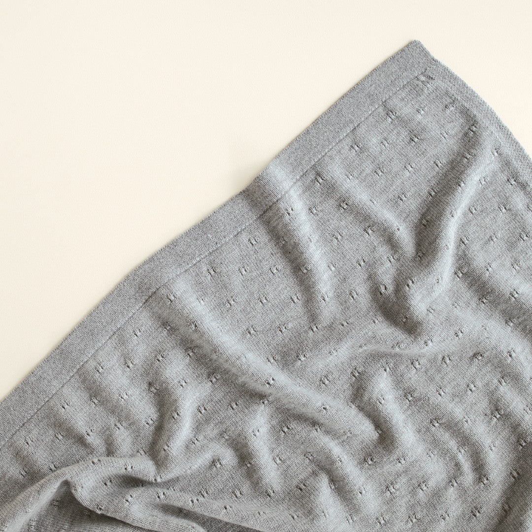 Hvid Deken Bibi Grey Melange 70x95cm