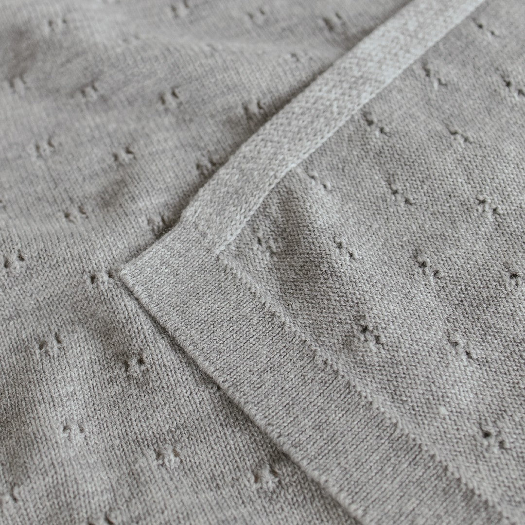 Hvid Deken Bibi Grey Melange 70x95cm