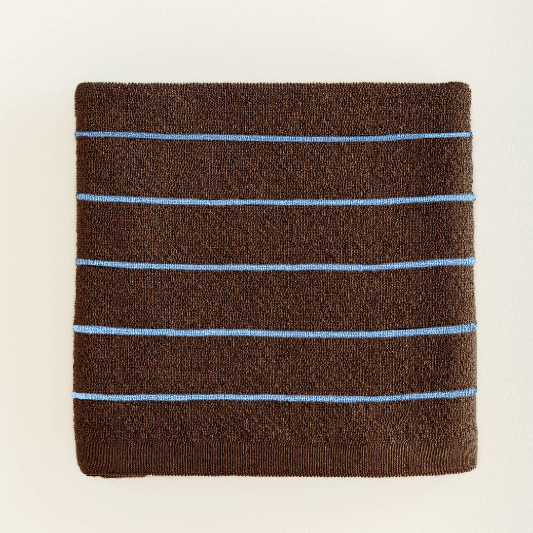 Hvid Deken Harry Dark Brown Light Blue 70x95cm