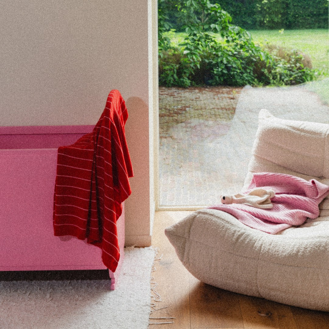 Hvid Deken Harry Red Cotton Candy 70x95cm