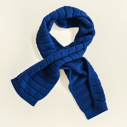 Hvid Sjaal Jacobino Cobalt Blue