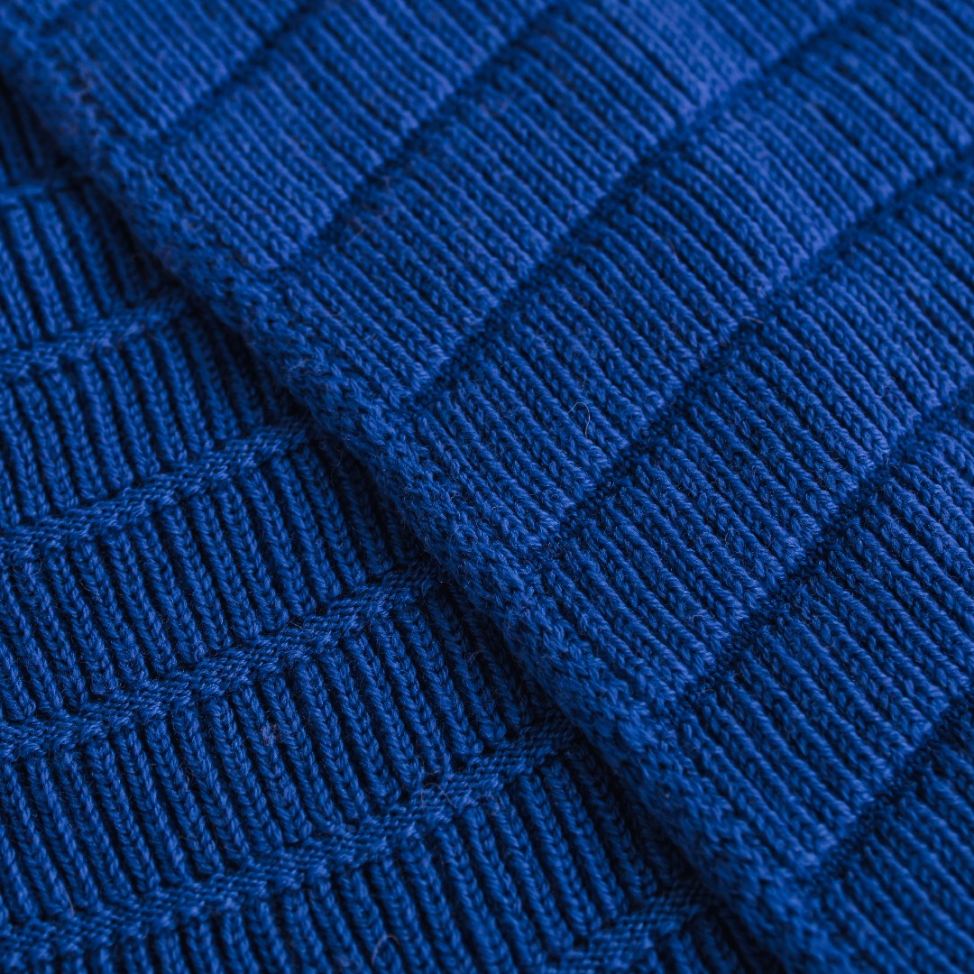 Hvid Sjaal Jacobino Cobalt Blue
