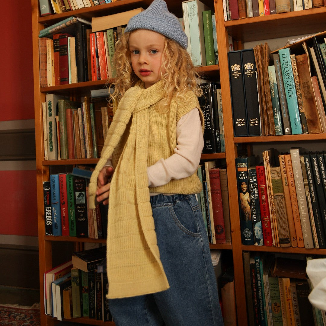 Hvid Sjaal Jacobino Light Yellow