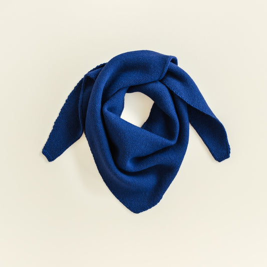 Hvid Sjaal Josephina Cobalt Blue
