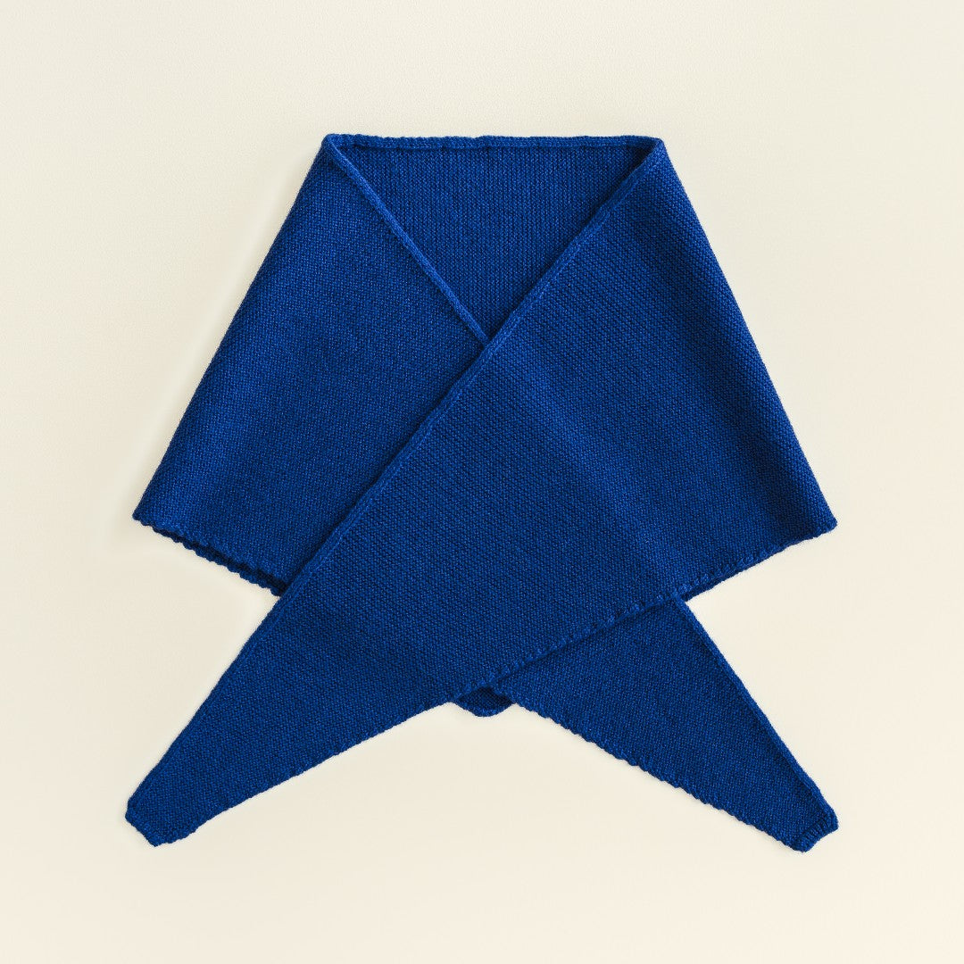 Hvid Sjaal Josephina Cobalt Blue
