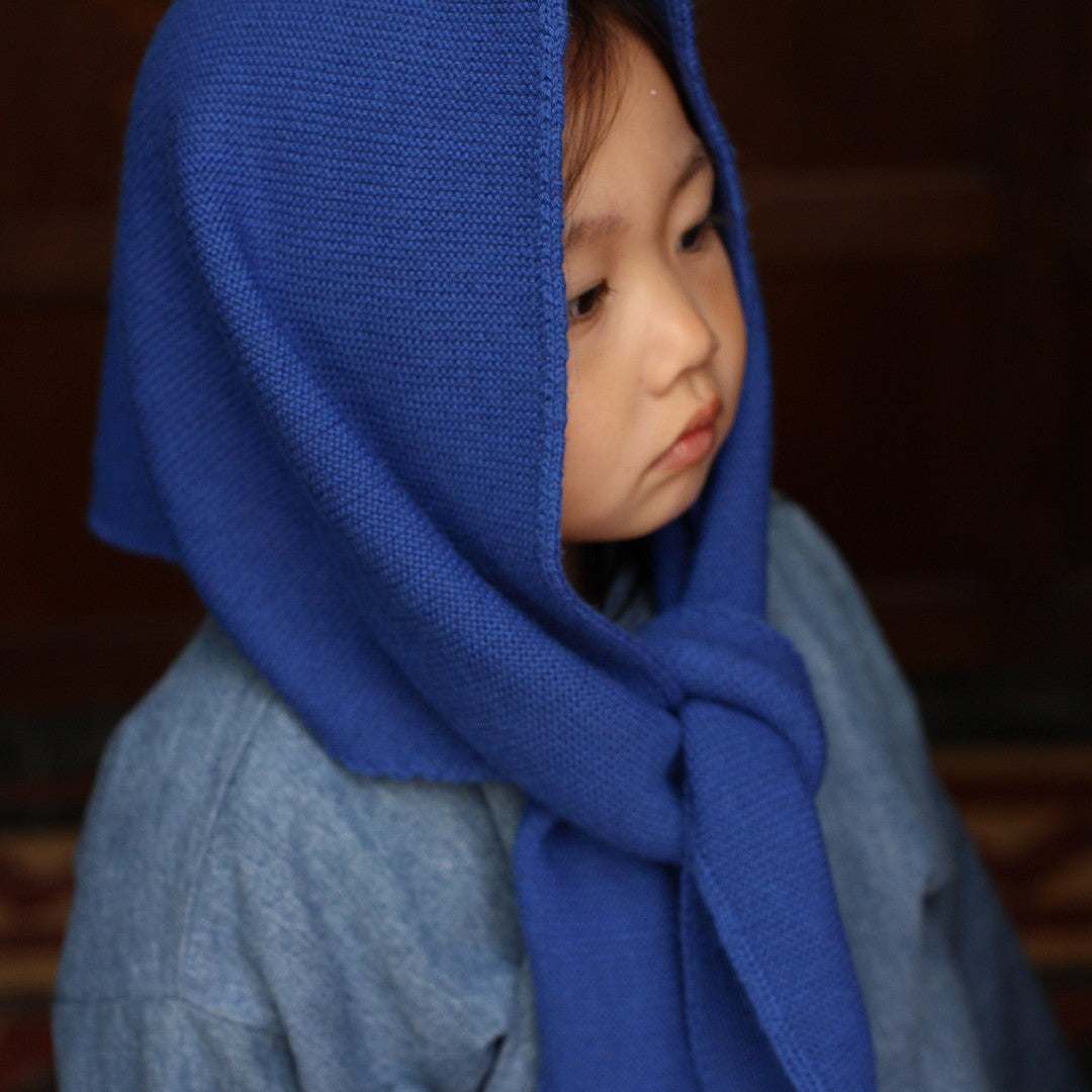 Hvid Sjaal Josephina Cobalt Blue