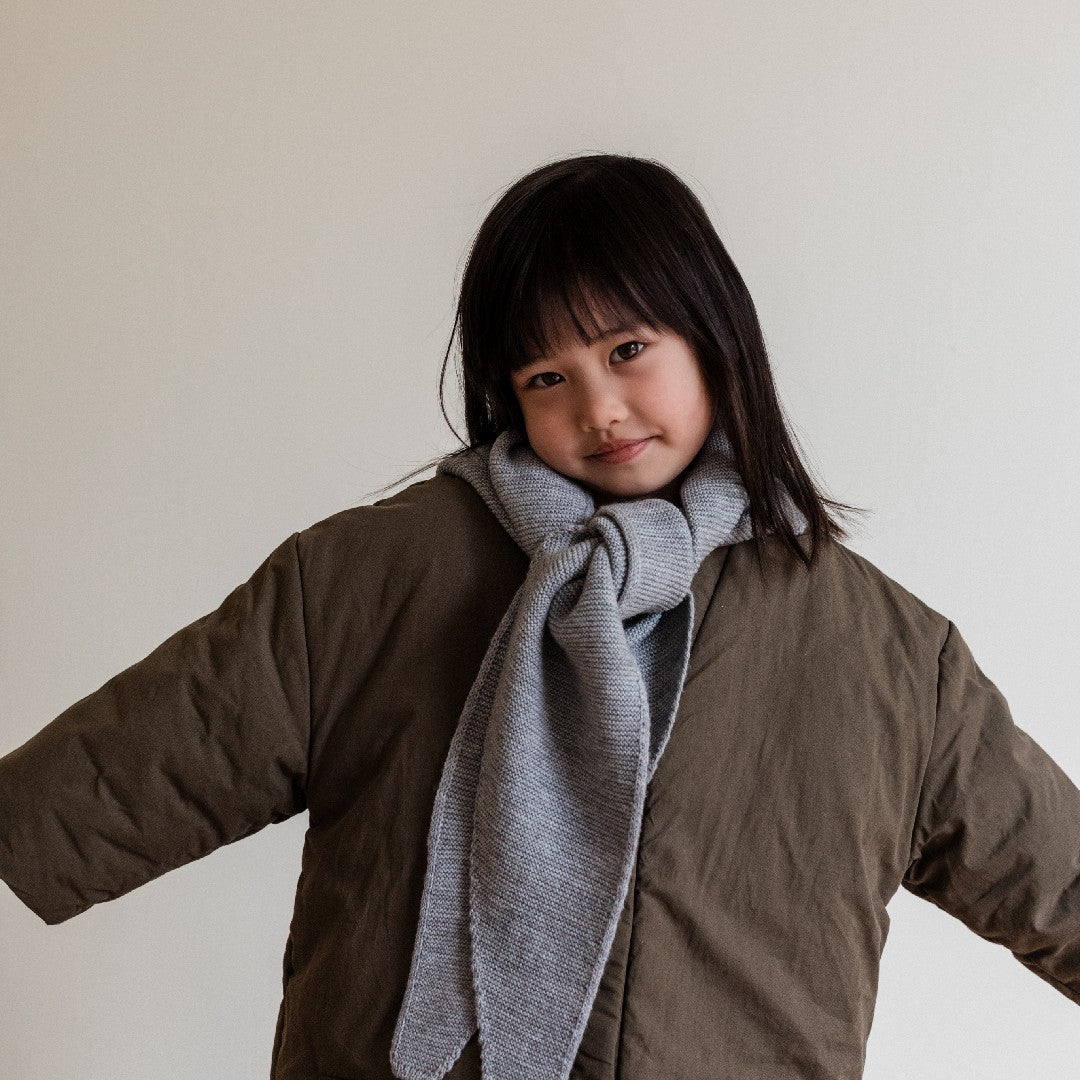 Hvid Sjaal Josephina Grey Melange