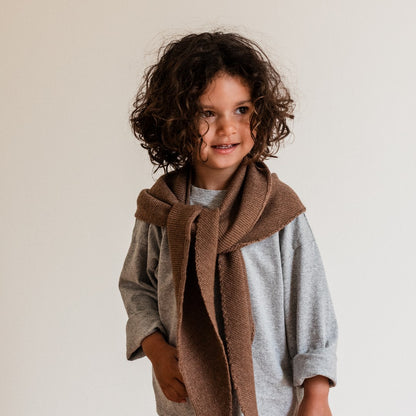Hvid Sjaal Josephina Mocha