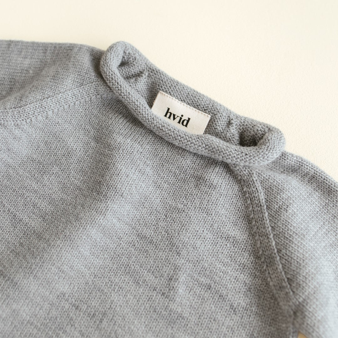 Hvid Sweater Georgette Grey Melange
