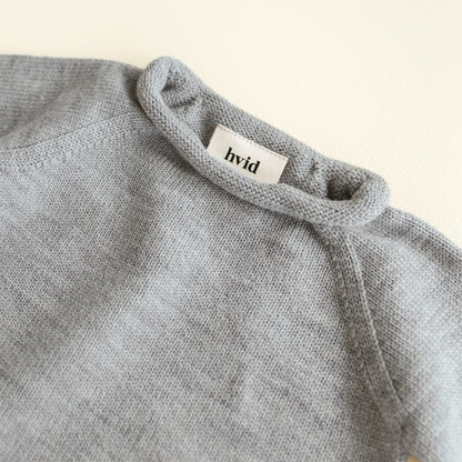 Hvid Sweater Georgette Grey Melange