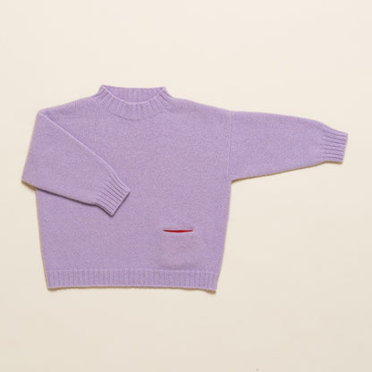 Hvid Sweater Kasper Petal