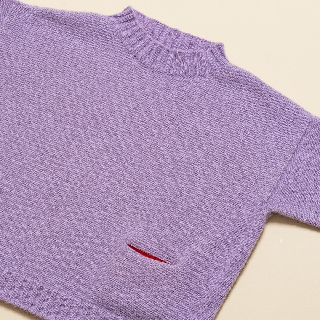 Hvid Sweater Kasper Petal