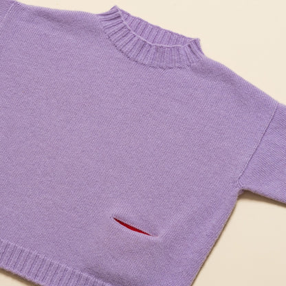 Hvid Sweater Kasper Petal