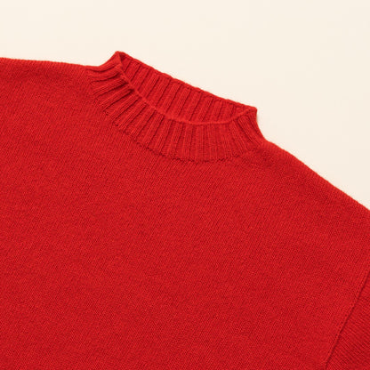 Hvid Sweater Kasper Poppy Red