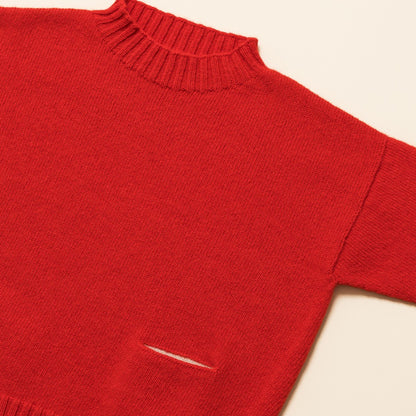 Hvid Sweater Kasper Poppy Red