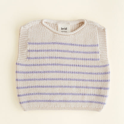 Hvid Vest Harvey Cream Lilac