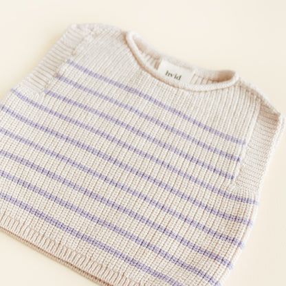Hvid Vest Harvey Cream Lilac